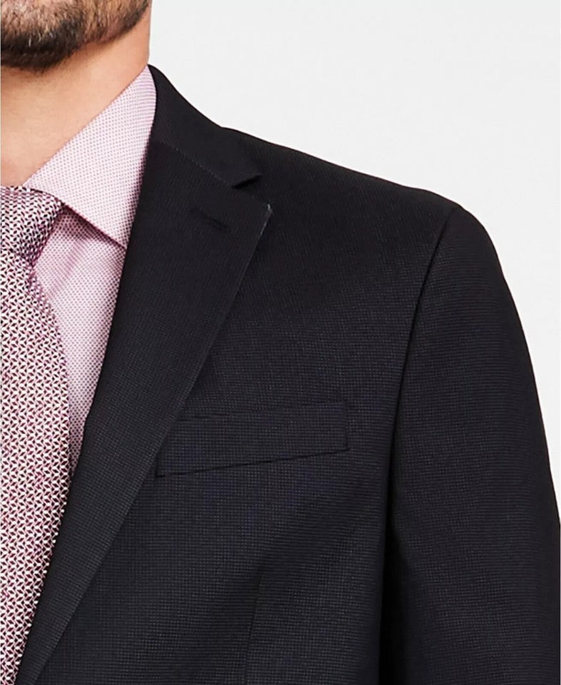 Kenneth Cole Mens Black PinDot Slim Suit 38 R - 31 X 32 NEW $395 COKK2FBZ0017