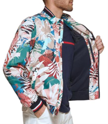 Tommy Hilfiger Men's Lightweight Varsity Bomber Jacket M NEW $150 152AP680