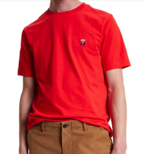 Tommy Hilfiger Mens Monogram Embellished T-Shirt S NEW  MW30054 800