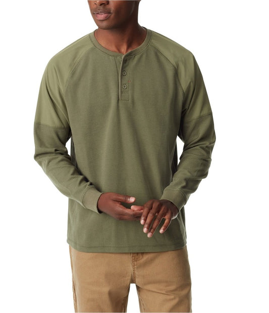Bass Outdoor Mens Regular fit Long Sleeve Henley Shirt S NEW $59 30211540 - CE8