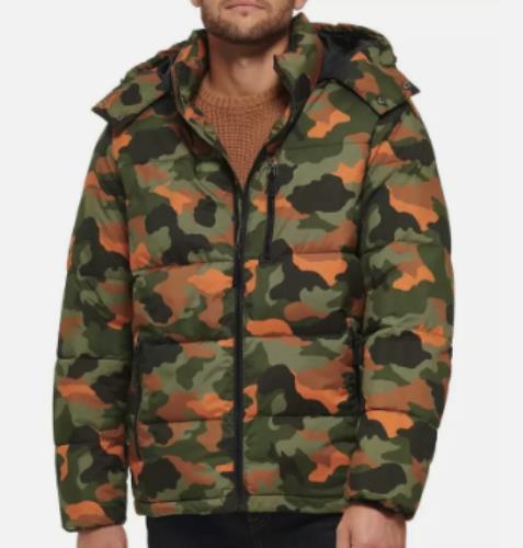 Club Room Mens Puffer Camouflage Print Jacket Coat XL NEW $150 CR2MP131