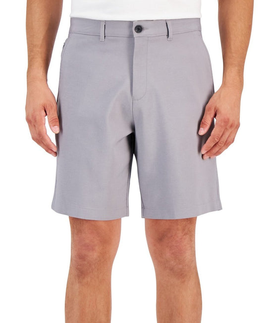 Alfani Mens Gray Regular Fit Tech Stretch Chino Shorts 40 NEW $50 100171801MN