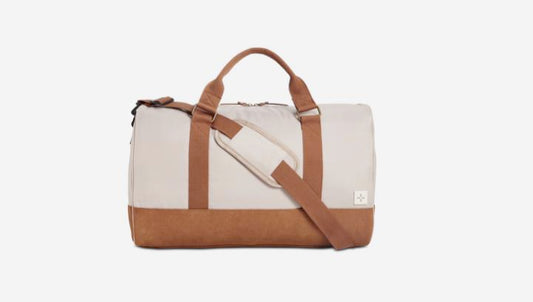 Sun + Stone Reed Colorblocked Duffel Bag, Beige NEW $100 100135047