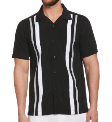 Cubavera Mens Jet Black Classic Fit Camp Shirt XXL NEW $90 CUWFA035DS