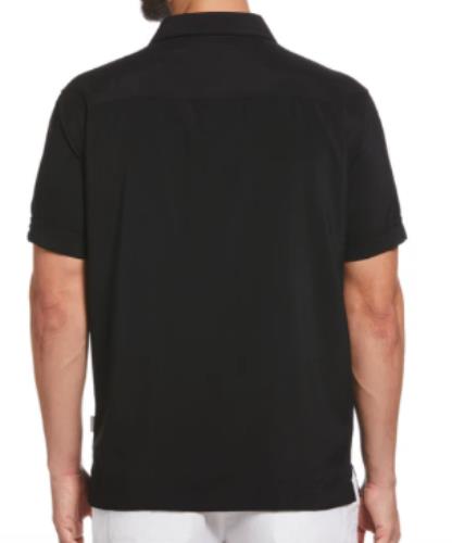 Cubavera Mens Jet Black Classic Fit Camp Shirt XXL NEW $90 CUWFA035DS