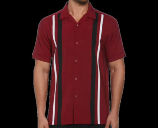 Cubavera Mens Red Classic Fit Camp Shirt XL NEW $90 CUWFA035DS