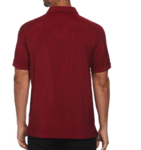Cubavera Mens Red Classic Fit Camp Shirt XXL NEW $90 CUWFA035DS