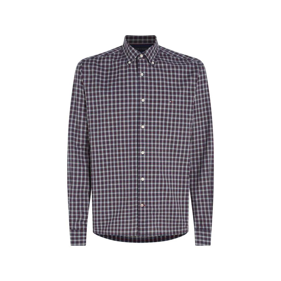 Tommy Hilfiger Natural Soft Flex Mini Tartan Shirt XL NEW MW32854 970