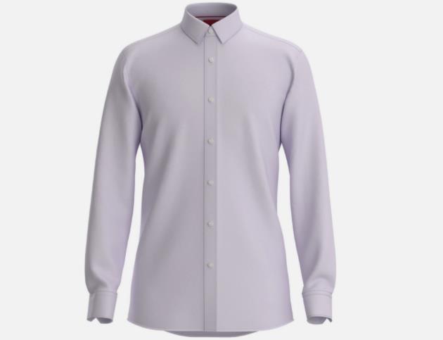 Hugo Boss Mens Pastel Purple Extra-Slim Dress Shirt 15.5   50479219