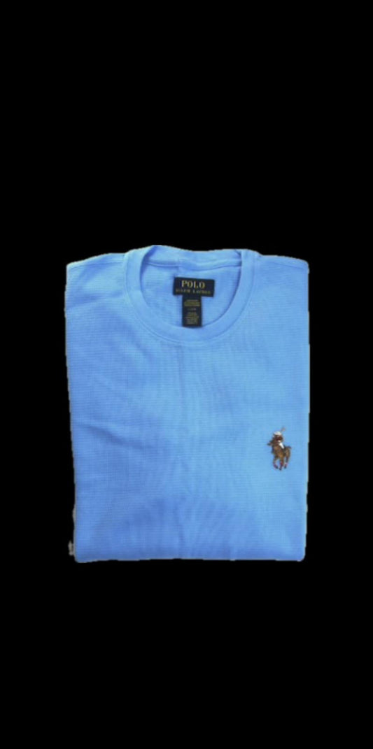 POLO RALPH LAUREN Men Polo Riding Bear Waffle-Knit Thermal Sleep Shirt L   $45