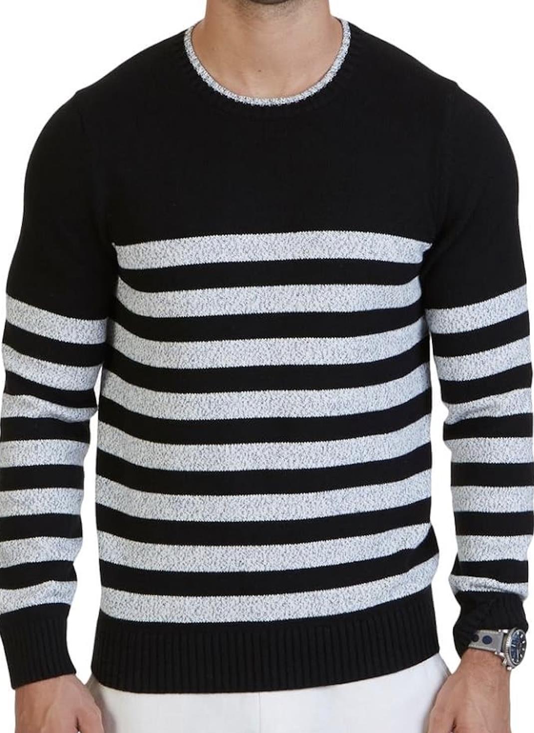 Nautica Men's Knit Cotton Blend Crewneck Sweater L $148 S64528