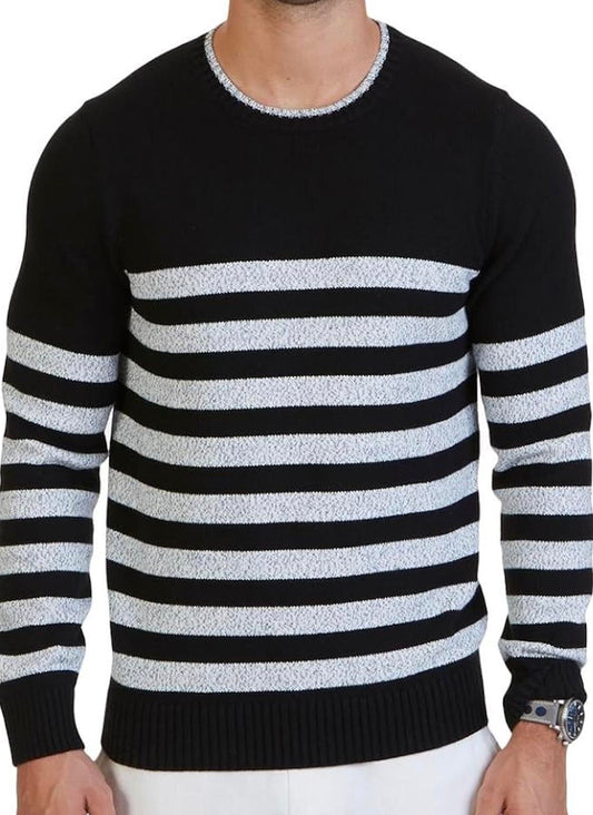 Nautica Men's Knit Cotton Blend Crewneck Sweater L $148 S64528