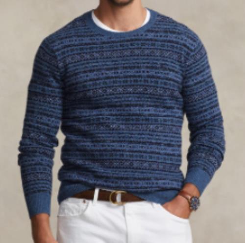 Polo Ralph Lauren Men's Fair Isle Wool Crewneck Sweater 2XB 2XL B   711918122001