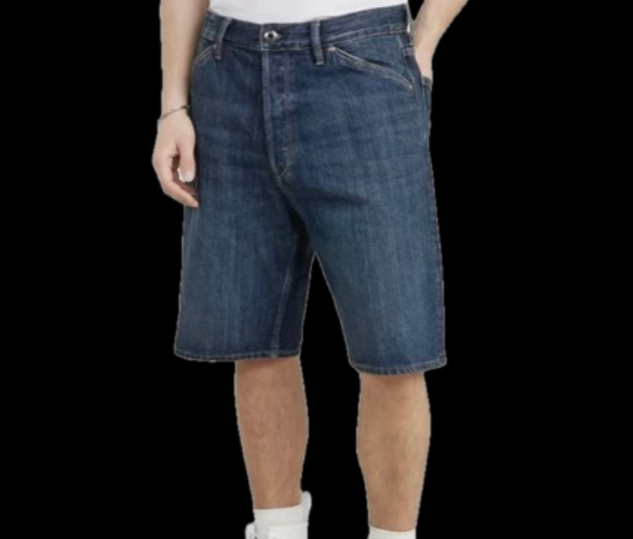 G-Star RAW Mens Loose fit Denim Shorts 36 $120    D24443-D577-G334