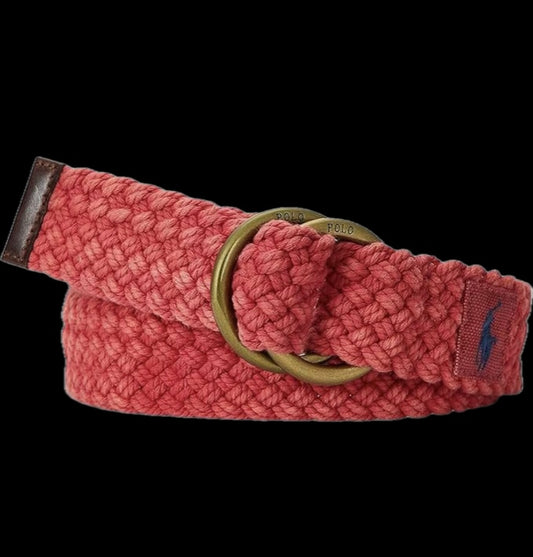 Polo Ralph Lauren Men's Leather-Trim Cotton Belt XL $59.50  405859861001