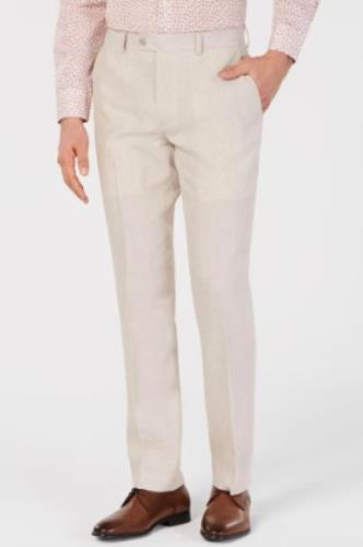 Bar III Men's Slim Solid Stretch Linen Pants 31 X 32 NEW $135 MLCOPC1Y17