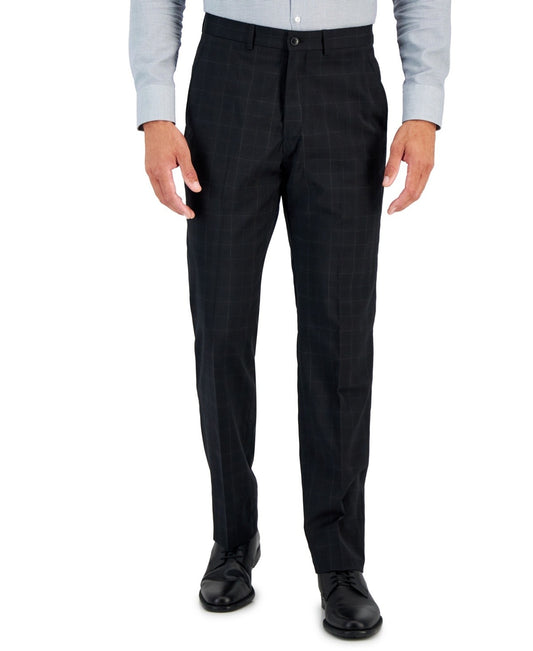 Armani Exchange Men's Wool Blend Black Plaid Pants 32 X 29 $220   09P0X0 - 0X085