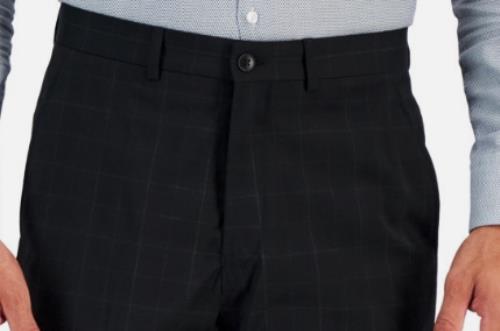 Armani Exchange Men's Wool Blend Black Plaid Pants 32 X 29 $220   09P0X0 - 0X085