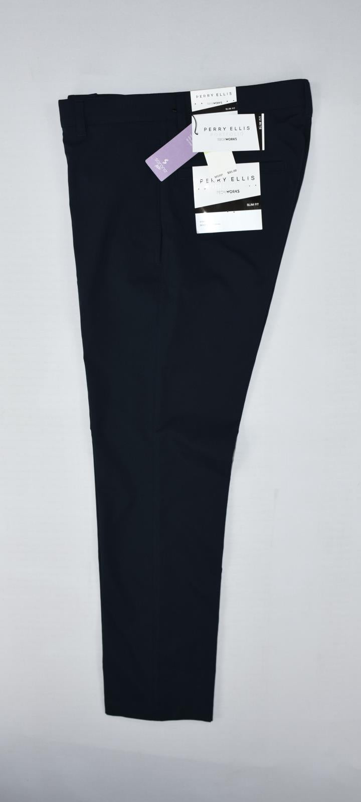 Perry Ellis Portfolio Men Flat Front Slim-Fit Stretch Pants 30 X 30 $95 5RFB0142
