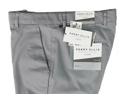 Perry Ellis Portfolio Mens Stone Slim Fit Pants 31 X 30 NEW $95 5QSB0040