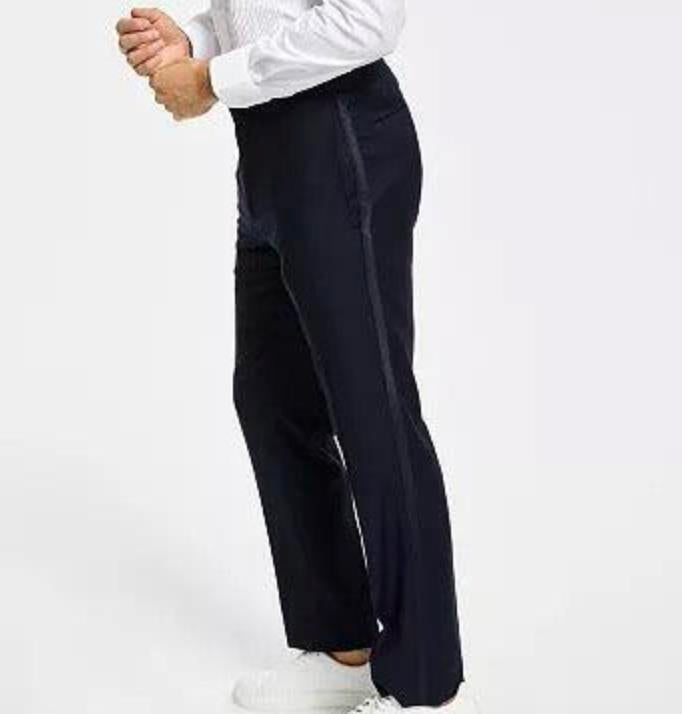 Alfani Mens Slim Fit Navy Blue Tuxedo Dress Pants 32 X 32  $135 MDZOPQBZ0030