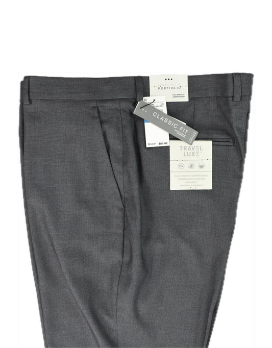 Perry Ellis Mens Classic Fit Nailhead Brushed Nickel Pants 38 X 30  5JFB0065