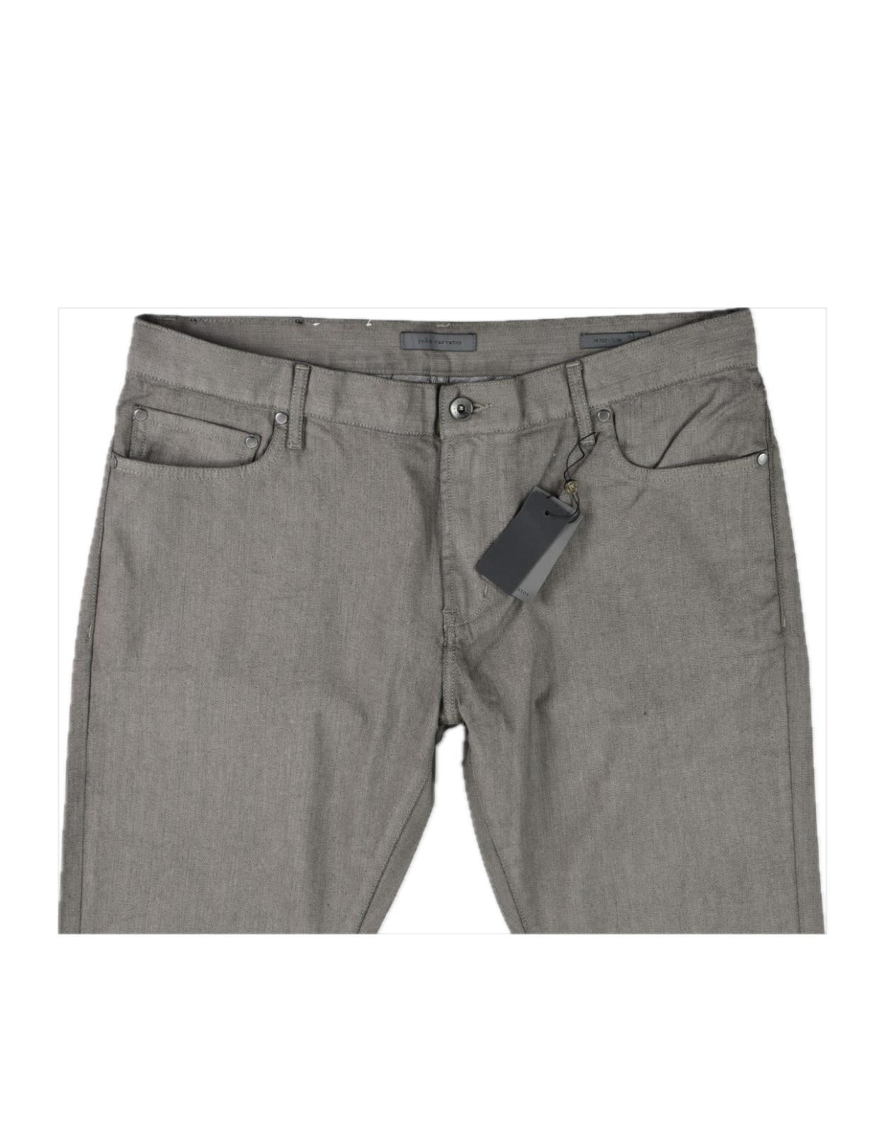 John Varvatos Mens Steal Gray Slim Jeans 36 NEW $368 J702Z2-BRIA