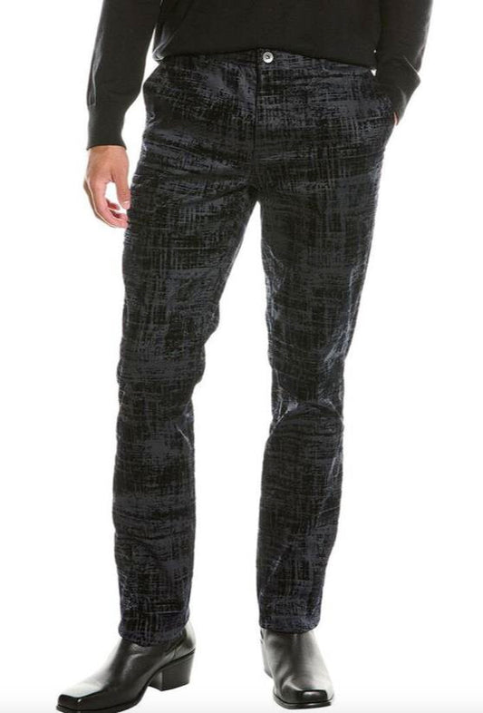 John Varvatos Me's Slim Flocked Texture Motor City Pants 30 NEW $598 P293Y4 BUDL