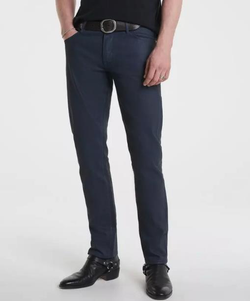 John Varvatos Mens Navy Slim Coated Jeans 31 NEW $368 J702Z2-BRIA