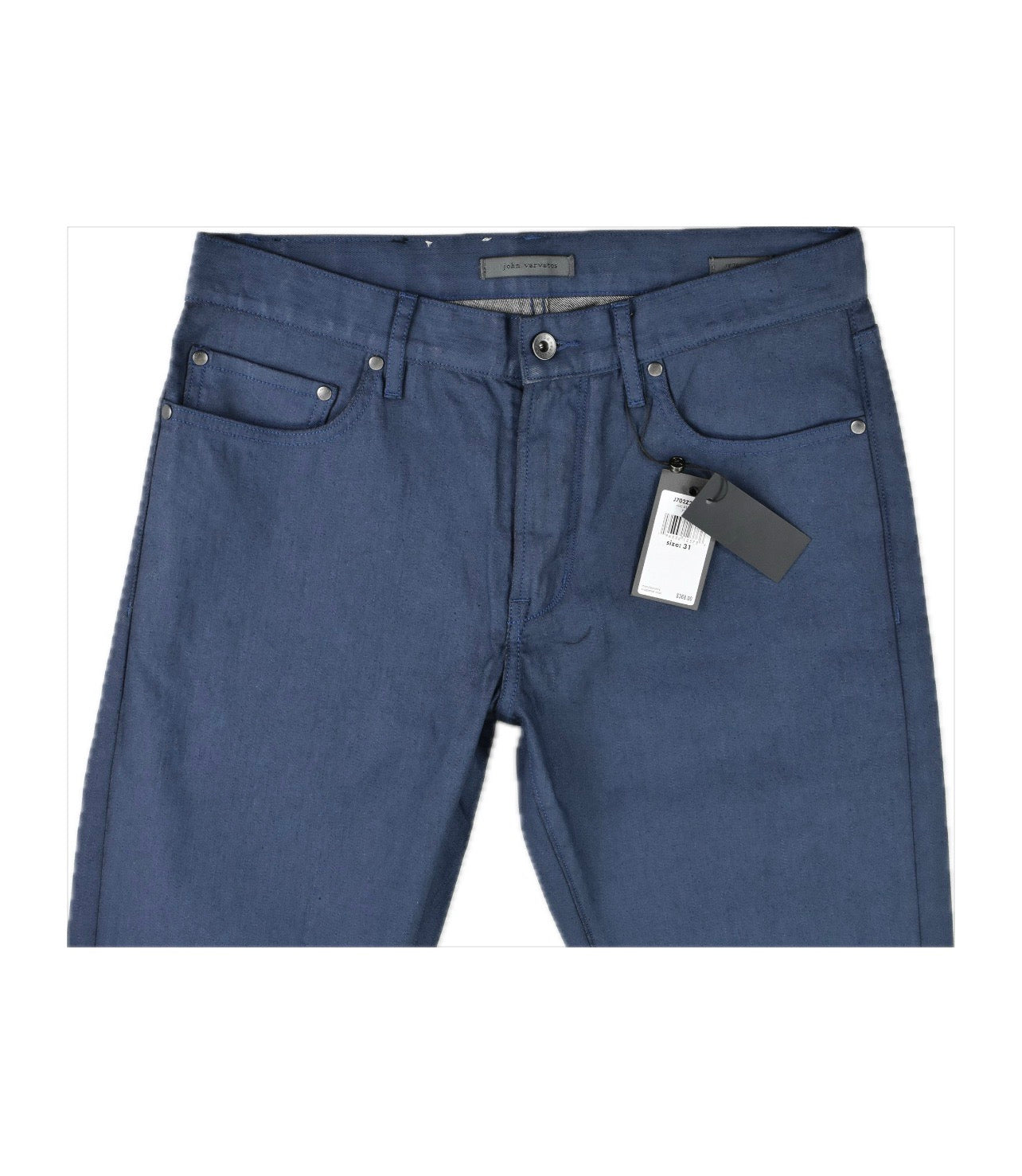 John Varvatos Mens Navy Slim Coated Jeans 31 NEW $368 J702Z2-BRIA