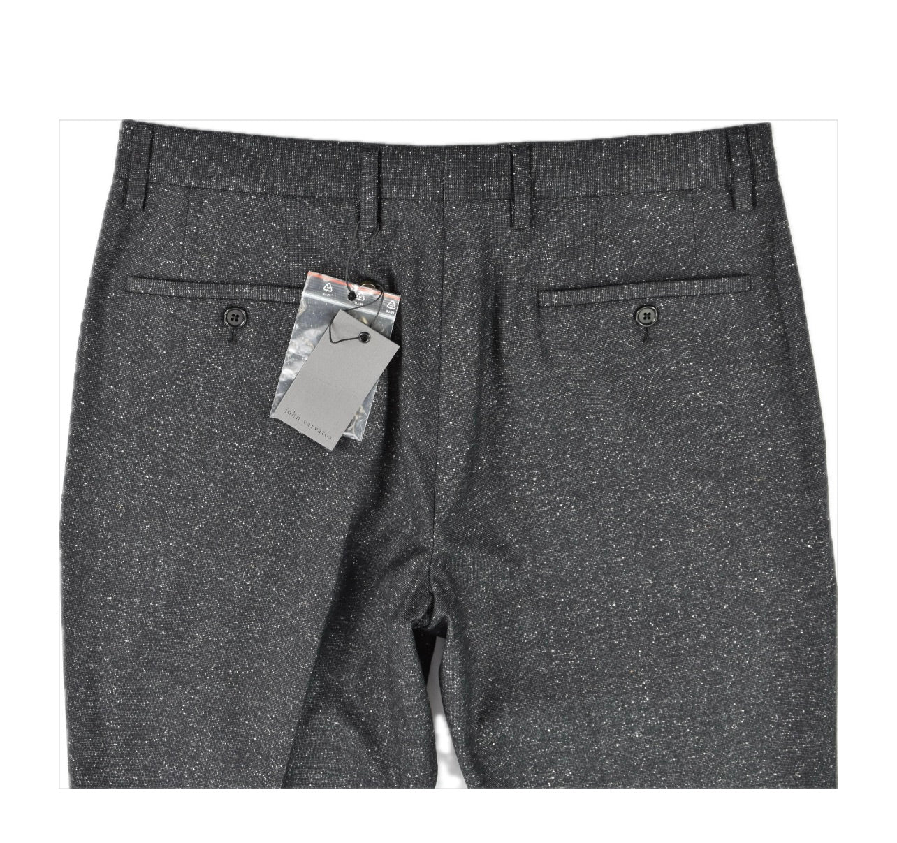 John Varvatos Men's Slim Wool Silk Blend Neat Texture Pants 31 Imperfect $598