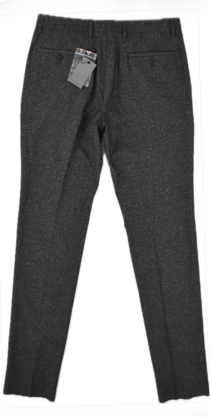 John Varvatos Men's Slim Wool Silk Blend Neat Texture Pants 31 Imperfect $598