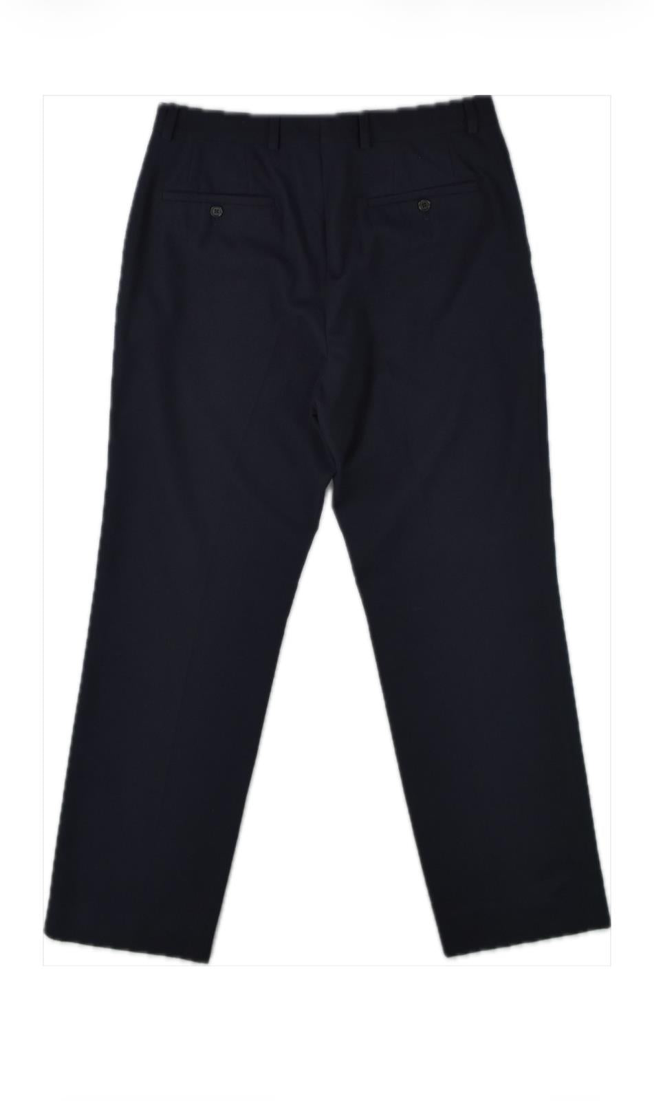 John Varvatos Men's Fleece Wool Navy Solid Pants 30 NEW