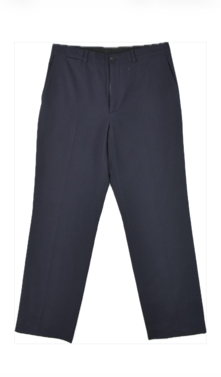 John Varvatos Men's Fleece Wool Navy Solid Pants 30 NEW