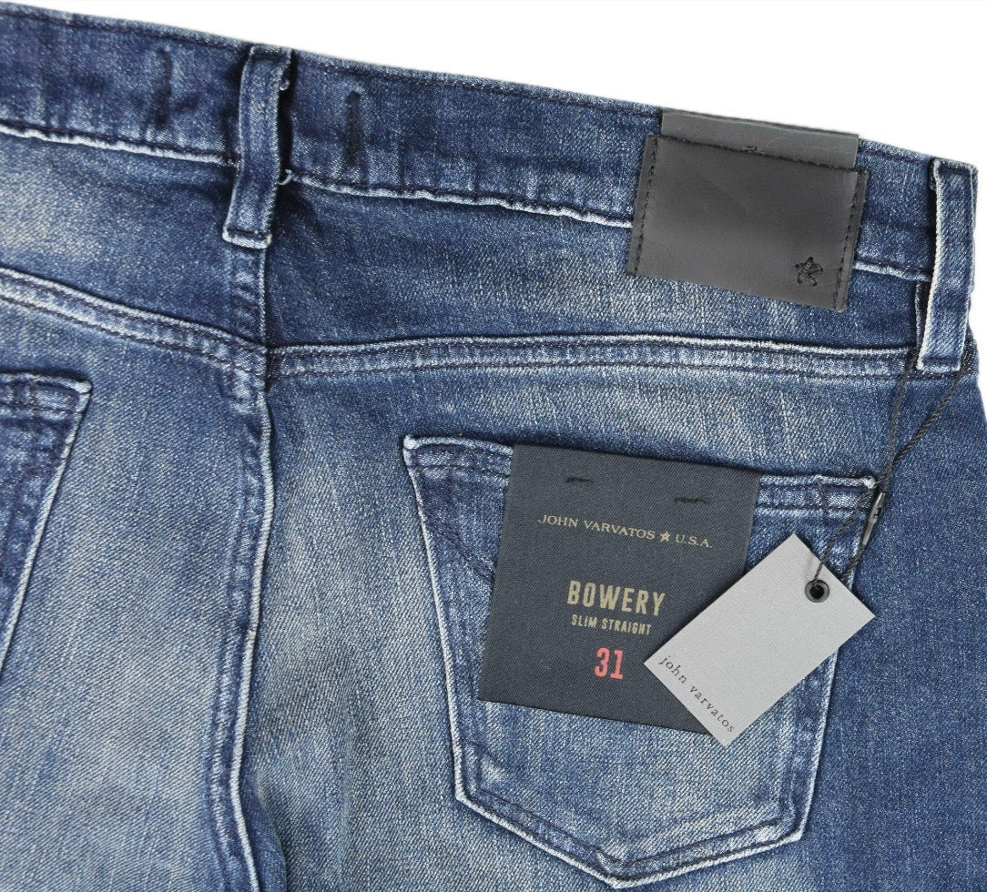 John Varvatos USA Mens Bowery Slim Straight Jeans 31 NEW $198 J306WX3B-BYRB