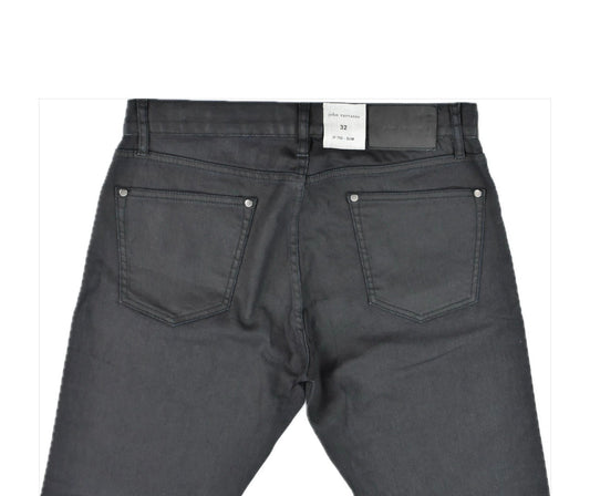 John Varvatos Men's Black Coated Slim Fit Jeans 32 NEW $368 J702Y4 BRIA