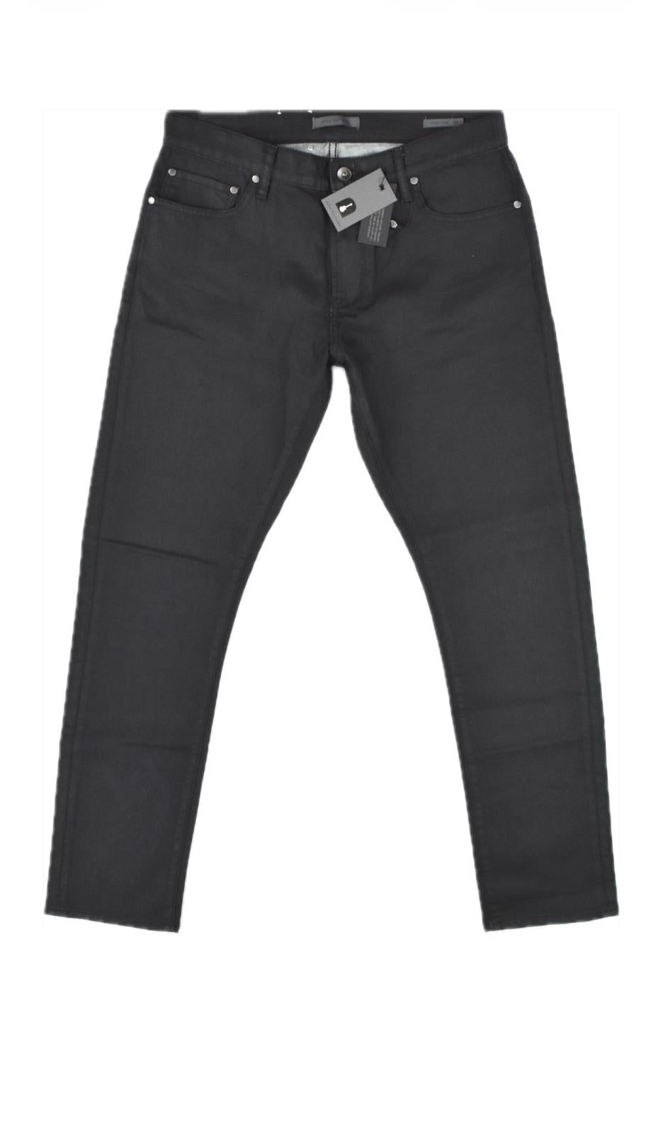 John Varvatos Men's Black Coated Slim Fit Jeans 32 NEW $368 J702Y4 BRIA