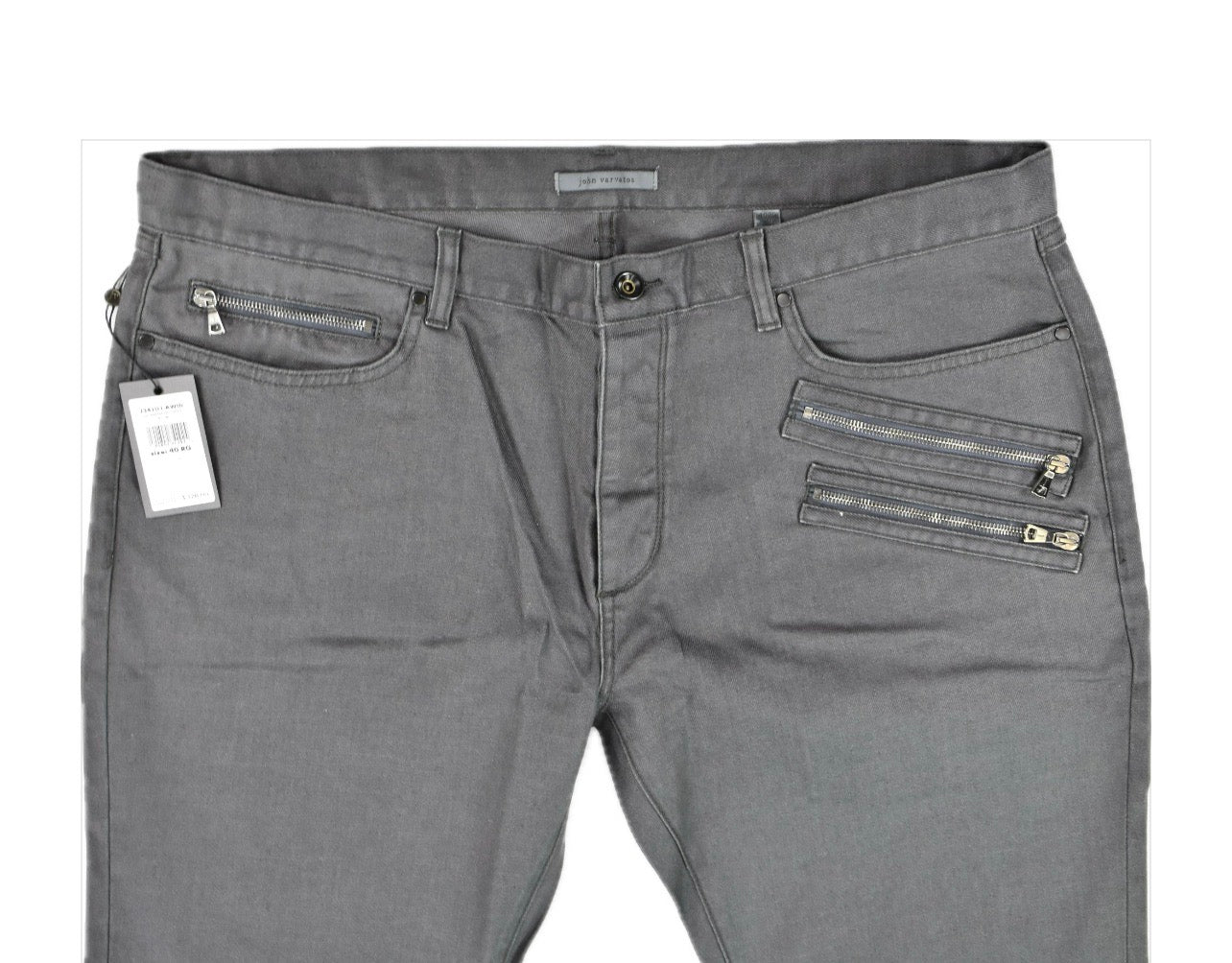John Varvatos Men's Slim Metal Gray Jeans 40 $328 J341U1-AWID