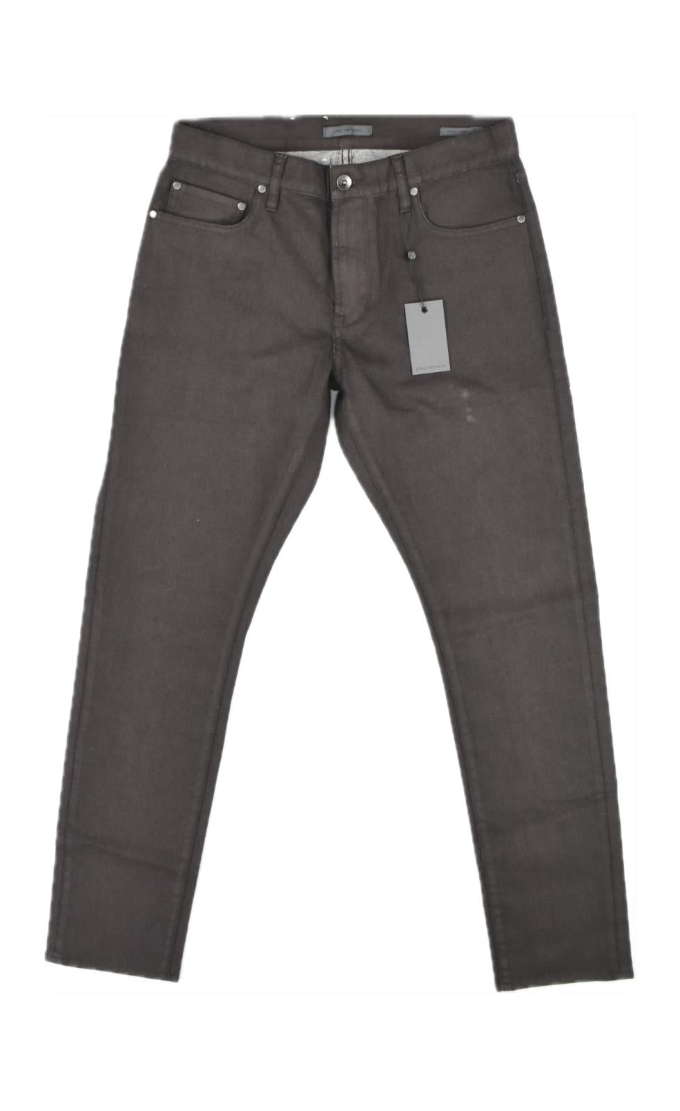 John Varvatos Mens Wood Brown Slim Coated Jeans 31 $368 J702Y4-BRIA Imperfect