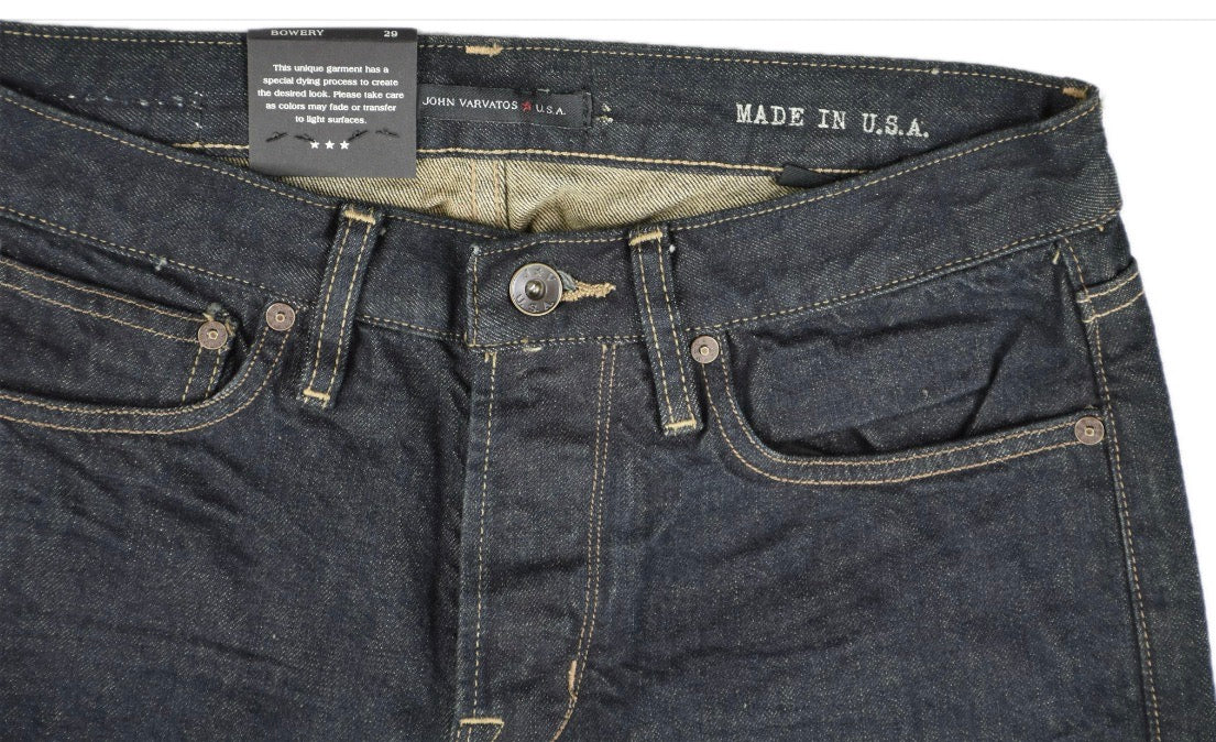 John Varvatos MADE USA Salvage Bowery Slim Straight Jeans 29 $268 J309Q3B-AWIC