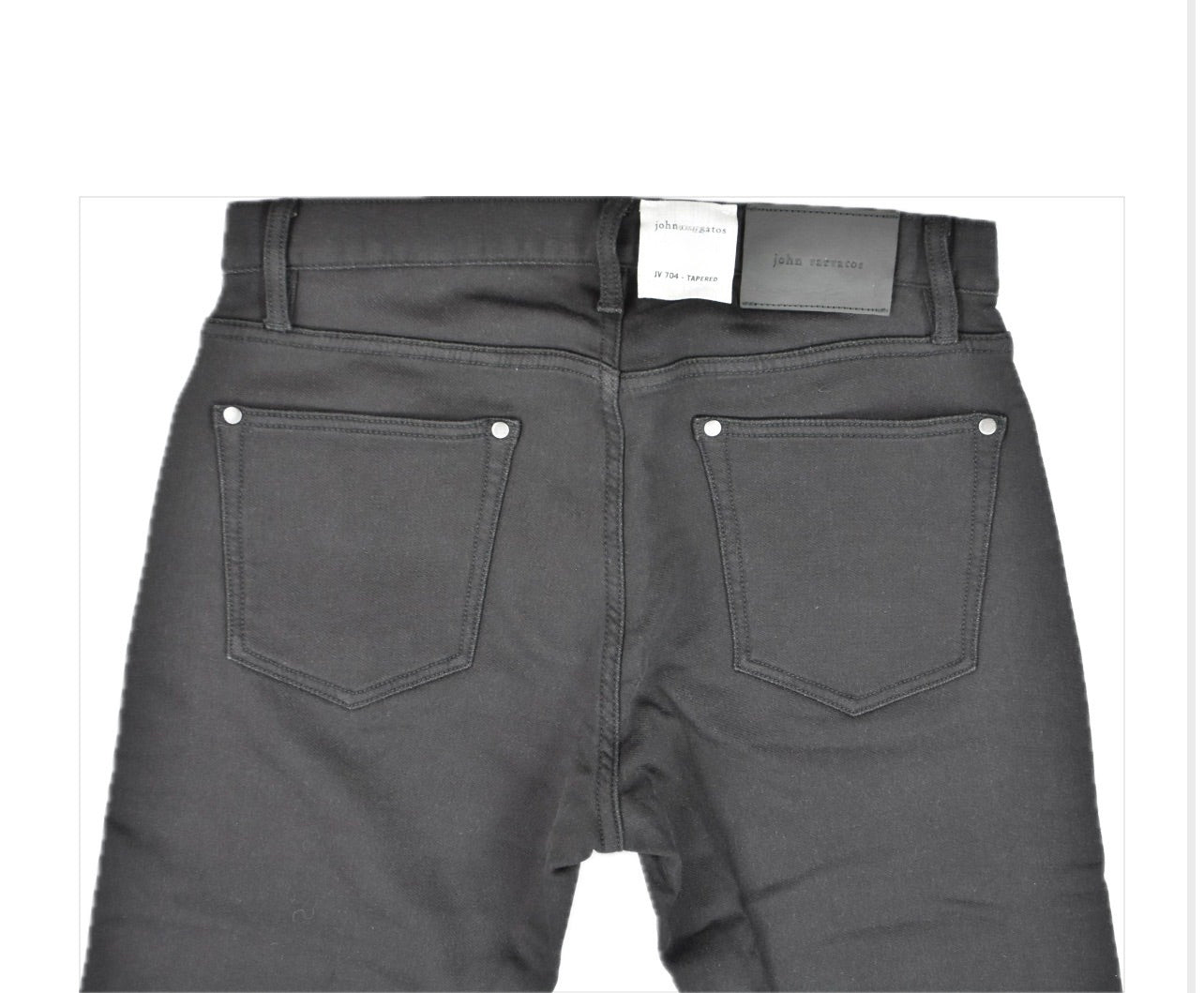 John Varvatos Men's Black French Terry Tapered Jeans 32 NEW $428 Z704Z1-EBTA