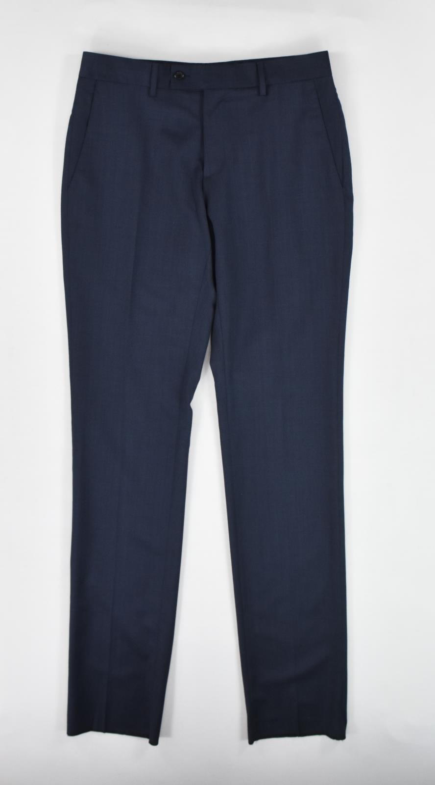 Tag-less John Varvatos Men's Navy Wool Flat Front Suit Pants 30 New QR1346930