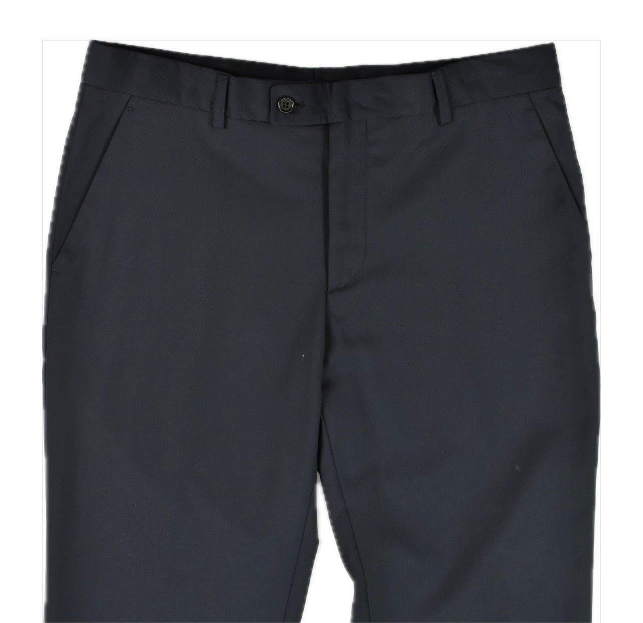 John Varvatos Men's Black Wool Flat Front Dress Pants 32 New Imperfect