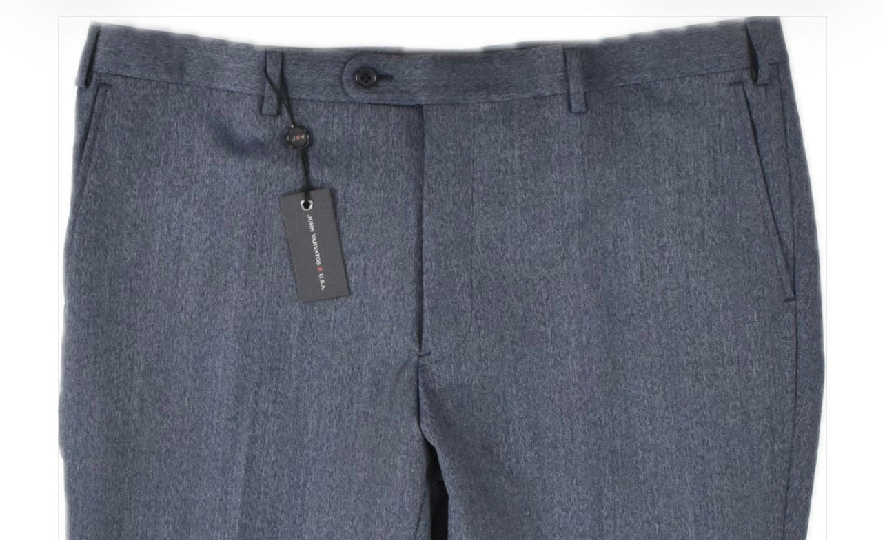 John Varvatos Men's Bedford Blue Flat Front Pants 38 New $198    762242