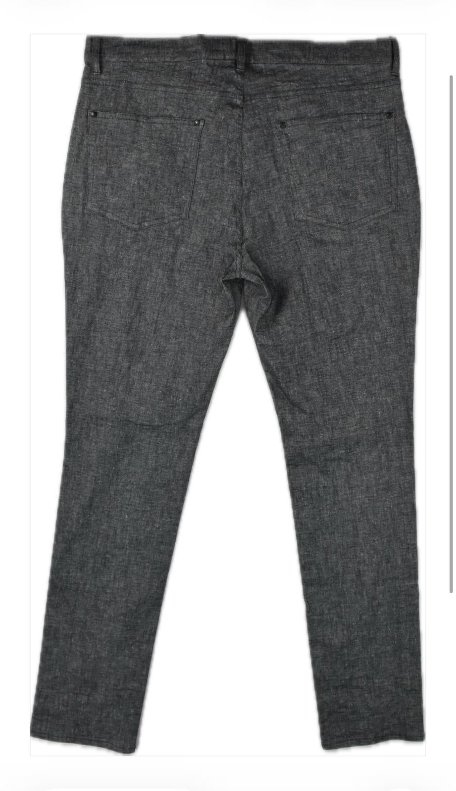 John Varvatos Men's Gray Linen Blend 5-Pocket Pants 33 New $298 J29302