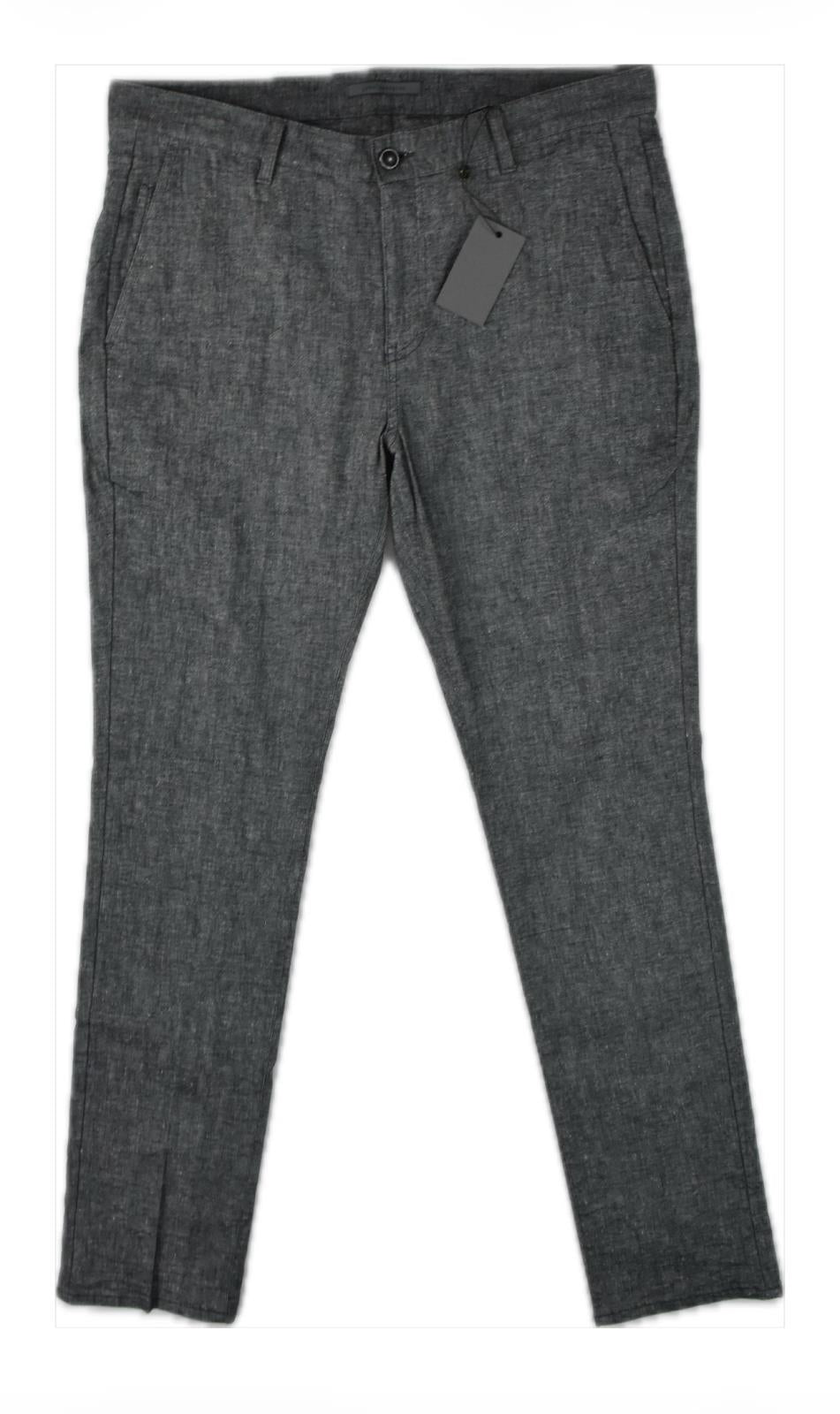 John Varvatos Men's Gray Linen Blend 5-Pocket Pants 33 New $298 J29302