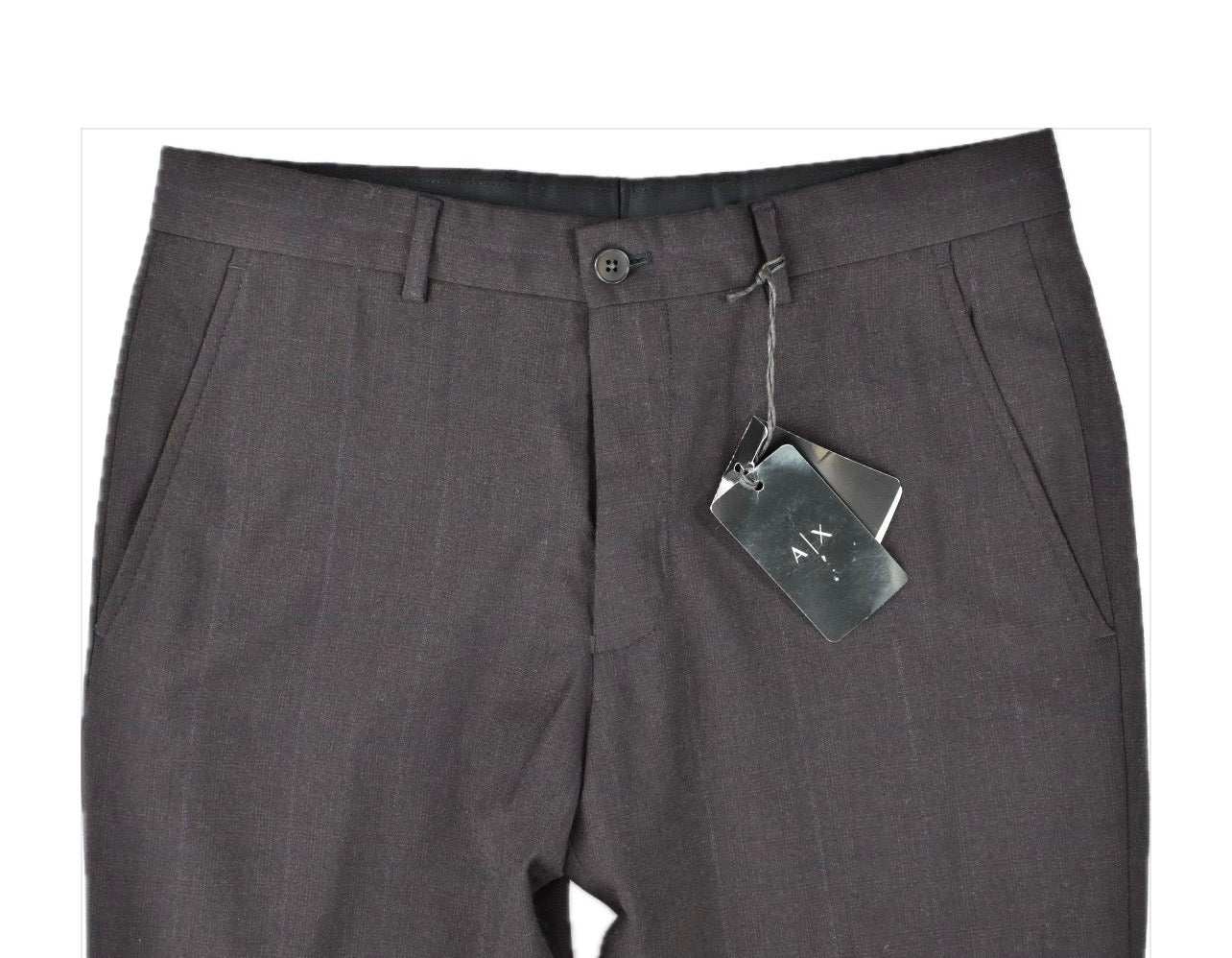 AX Armani Exchange Mens Burgundy Slim Wool Pants 29 X 29 NEW $220   09P0X0 0X090