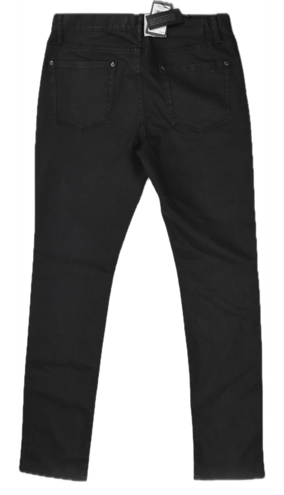 John Varvatos Mens Slim Coated Black Jeans 33   $368 J702Y1 -BZBA