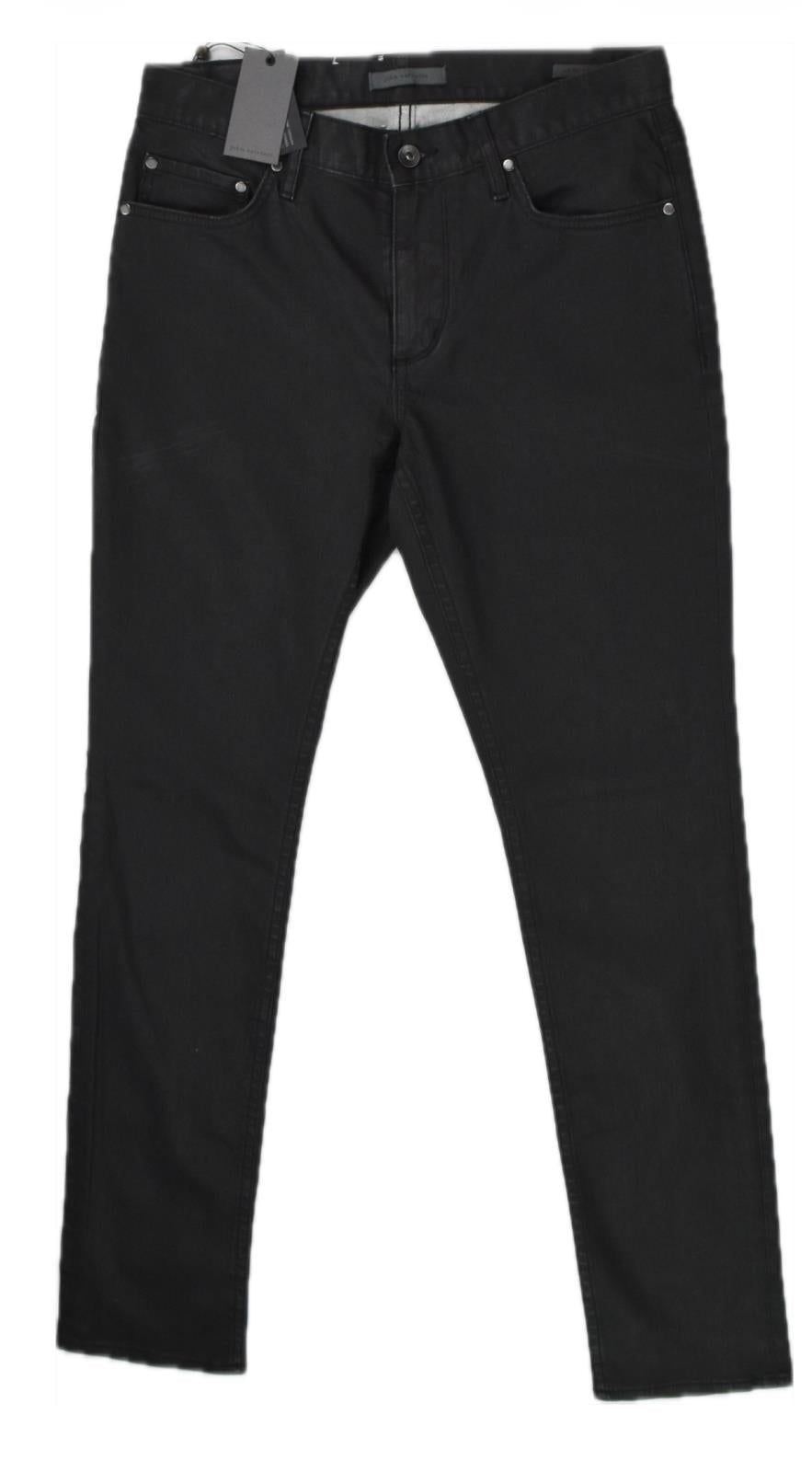 John Varvatos Mens Slim Coated Black Jeans 30   $368 J702Y1 -BZBA