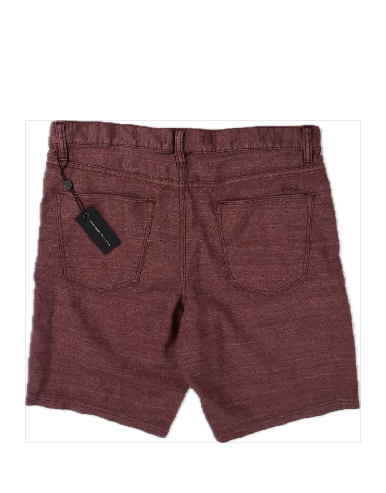 John Varvatos USA Men's Linen Blend 9" Shorts 32 NEW $128   S155U1B -BKHB